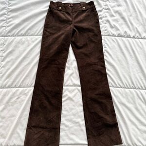 Danier brown western style suede trousers